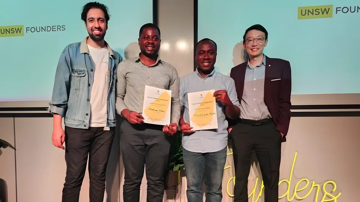 Receiving the award · UNSW Founders, 2024